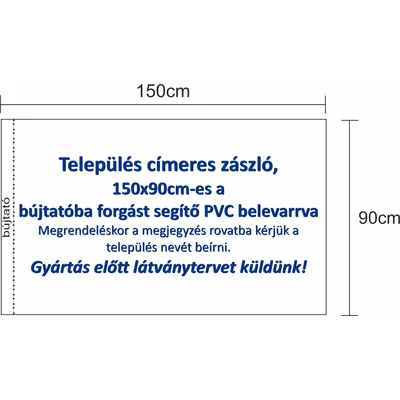 Településcímeres zászló 90x150cm