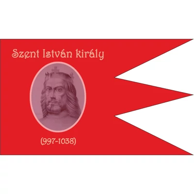Szent István király emlékzászló - kültéri 90x150 cm