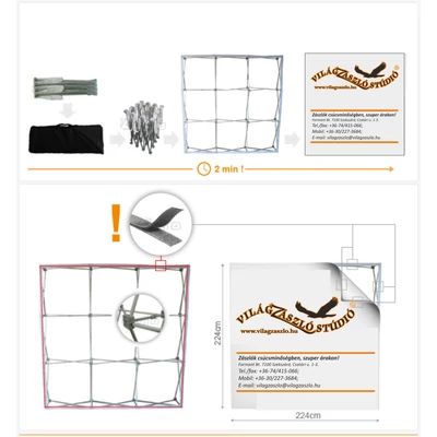 POP UP FAL 3x3 / EGYENES