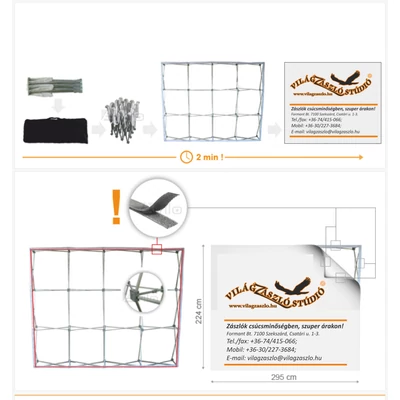 POP UP FAL 3x4 / EGYENES