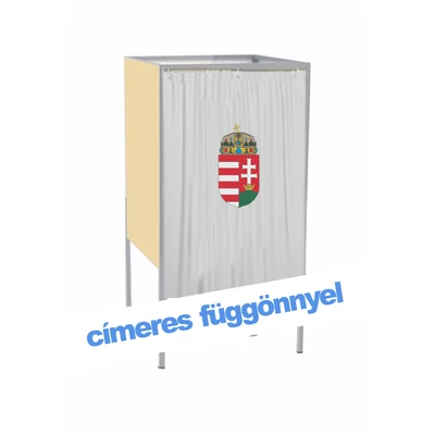 Szavazófülke -címeres függönnyel